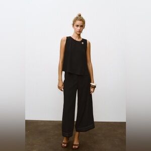 ZARA PLEATED HEM CULOTTE